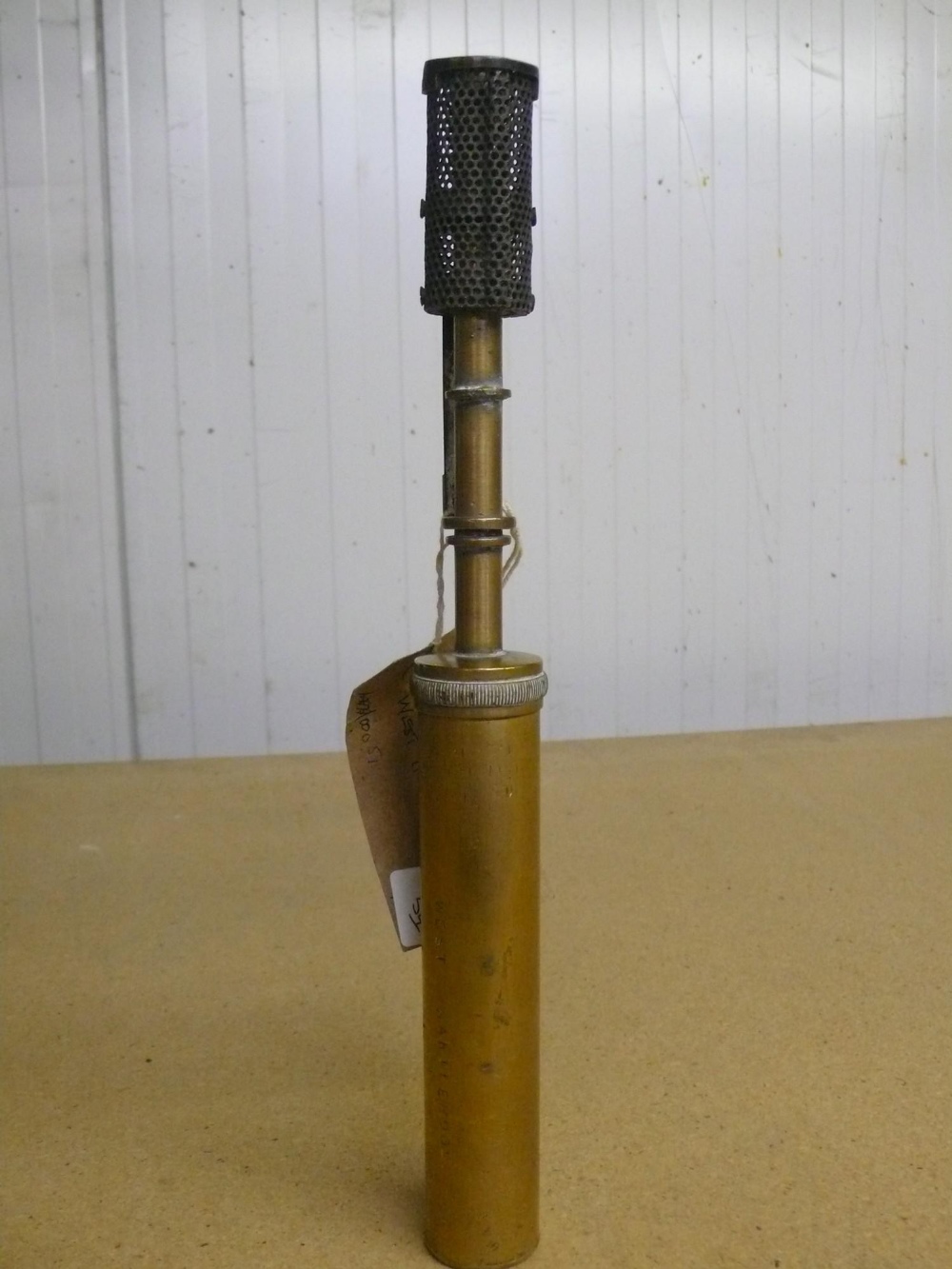 Pit Top gas lamp lighter marked West Hartlepool 1