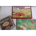 Boards games incl. Monopoly, Battleships, Upwords, hardwood Solitaire and Touring England new