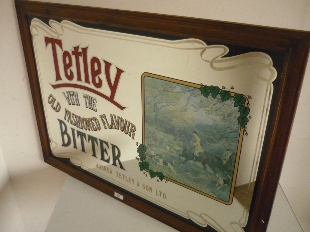 Tetley "Old Fashioned Flavour Bitter" advertising mirror (88cm x 64cm)