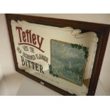 Tetley "Old Fashioned Flavour Bitter" advertising mirror (88cm x 64cm)