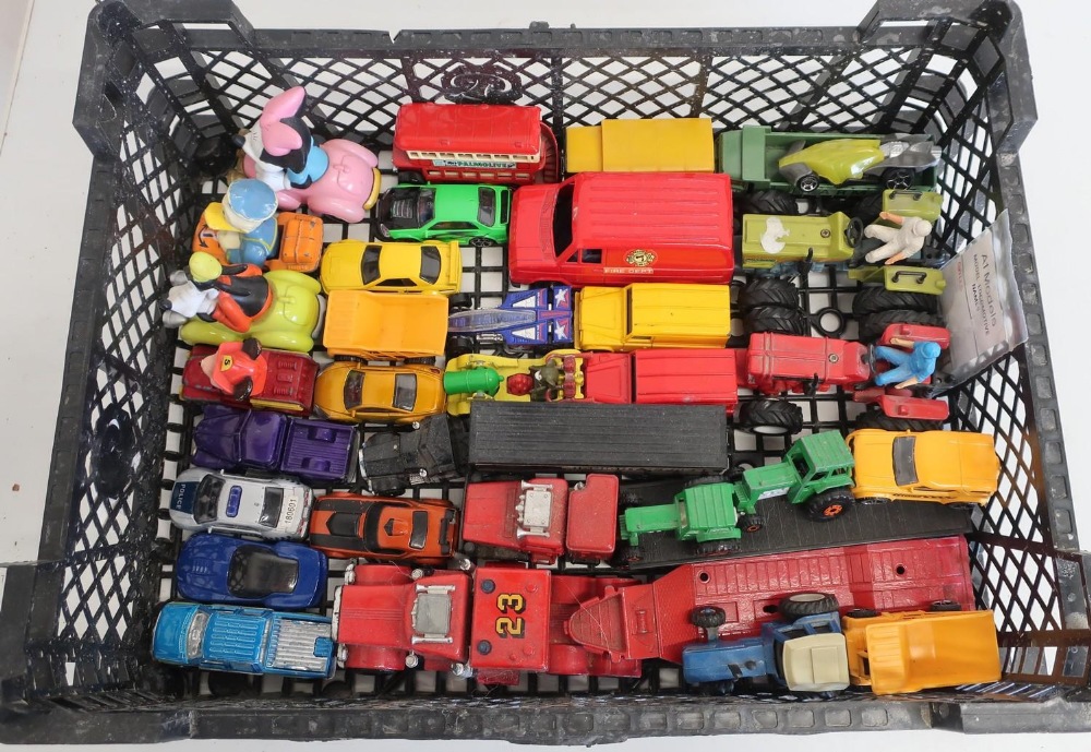 Collection of various scale die-cast toys including tractors, Hot Wheels etc - Image 2 of 2