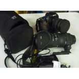 Nikon D300s camera body with grip, Nikon 12-24 AF-S F4 G ED lens, Sigma 50-500mm 4-6 APO EX lens