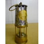 Protector Type SL brass and steel miners lamp No. 297 (22cm)