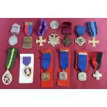 Collection of various assorted, mostly reproduction, German and British military medals, various