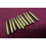 11 45-70 brass cases, 18 7.62mm rifle cases and 22 8mmx57 rifle cases