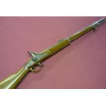 Tower percussion cap two banded rifle with 32 1/2 inch rifle barrel, with fixed foresights and