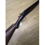 12 bore Fred Williams of London and Birmingham hammer gun with 30 inch barrels, and 14 1/4 inch
