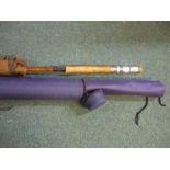 As new Airflo 9 ft 6/7 four piece travel trout fishing rod in bag and zip case, and a three piece