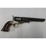 Colt navy style percussion cap revolver, 7 1/2 inch octagonal barrels, marked address Col.Saml. Colt
