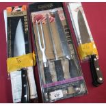 As new ex shop stock Sabatier Taylor Eyewitness kitchen knives, carving sets, and magnetic knife