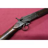 Belgium side lever opening 28B single barrel shotgun, with 30 inch first stage octagonal barrel,