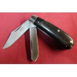 Taylor Eyewitness twin bladed pocket knife with pick and tweezers