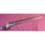 British 1912 pattern cavalry sword with 35 inch straight blade with GR VI cipher, spine marked