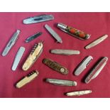 Collection of thirty six various assorted pocket knives, of various sizes and designs