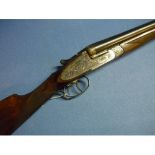 Victor Aramberri 12 bore side by side sidelock ejector shotgun with 27 1/2 inch barrels, choke 1/2