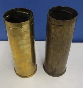 Pair of 105mm shell casings, one dated 1965 - Image 4 of 4