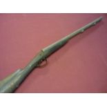 Percussion cap double barrelled sporting gun (A/F)