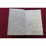Half leather bound handwritten private journal of Thomas Clayton esquire Royal Navy of HMS Royal