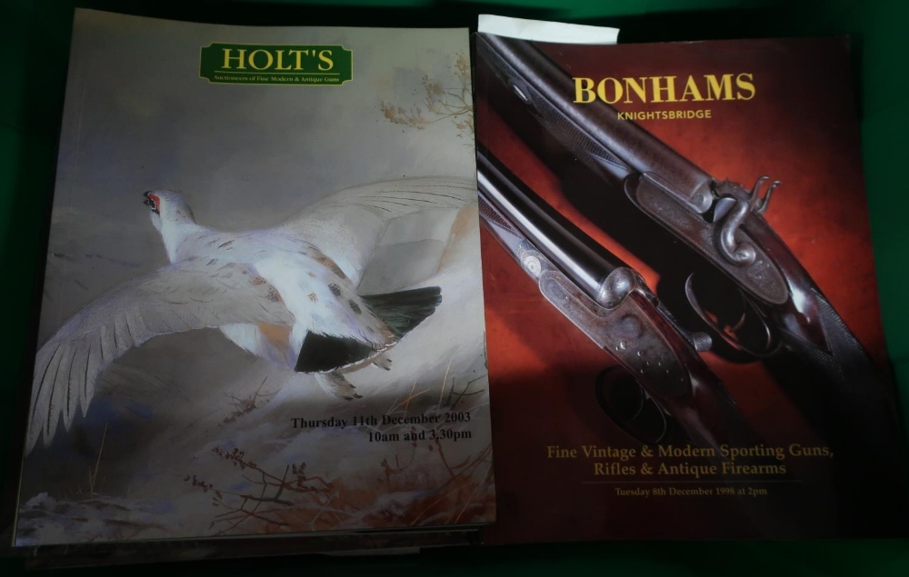 Extremely large collection of various assorted gun and sporting sale catalogues for various