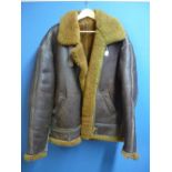 Sheepskin lined leather flying jacket made by Polden of Somerset