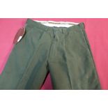 As new ex shop stock Sherwood Forest green moleskin shooting breeks, size 32 waist