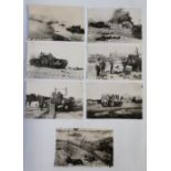 Album containing a selection of German WWII period military photographs including various damaged