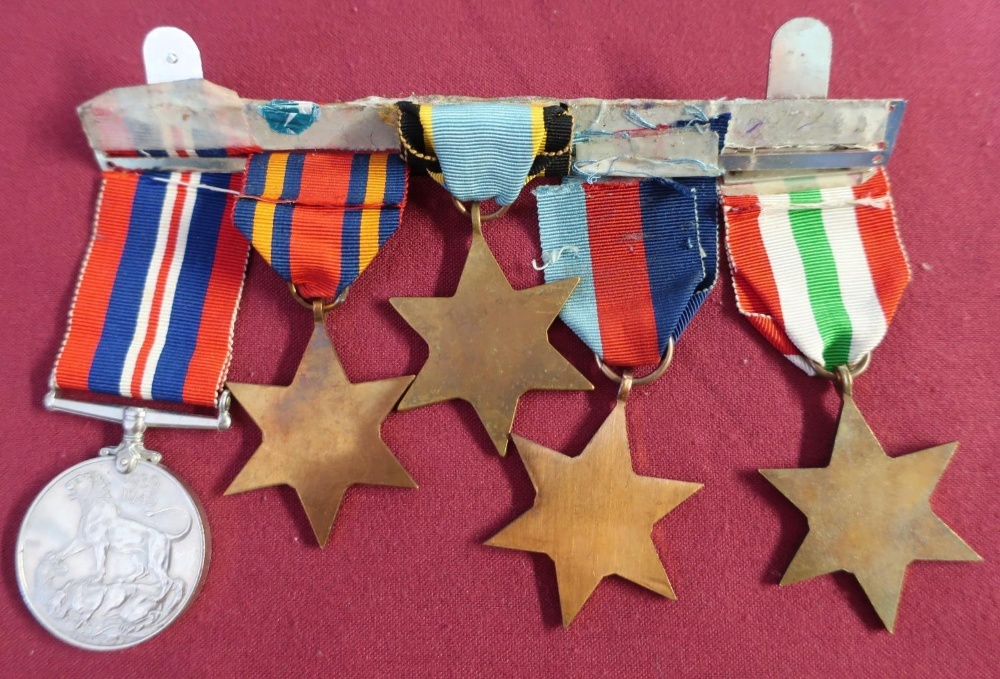 WWII group of medals comprising of 39-45 Star, Italy Star, Aircrew Europe Star, Burma Star and 39-45 - Image 2 of 2