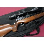 Air Arms S400 carbine .177 air rifle with Optisan Viper scope and sound moderator in slip