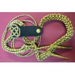 Senior naval officers epelet board and gold braiding with tapering gilt tassel knots mounted with