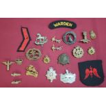 Selection of various British military cap badges, including South African etc, including staybrite