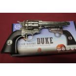 Boxed as new Colt "John Wayne Duke" C02 .177 single action historic BB revolver