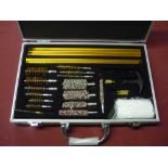 Gun cleaning kit in alloy case