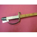 Copy of an English Civil War period straight sword complete with leather sheath, overall length 37