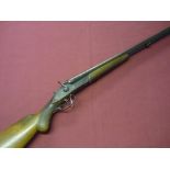 M. G. Stahl 16 bore side by side hammer gun with 29 1/2 inch barrels, 14 inch pistol grip stock,