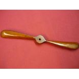 Early 20th C miniature airplane twin bladed propeller (overall length 30.5cm)