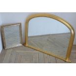 Morris mirror Victorian style arched overmantle mirror in moulded gilt frame (102cm x 72cm) small
