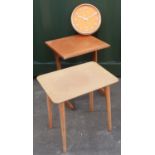 G Plan teak occasional table, T shaped support with curved stretcher (38cm x 35cm x 48cm), Eglin