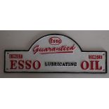 Painted cast metal Esso Oil sign (47cm x 18cm)