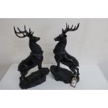 Pair of composition models of stags