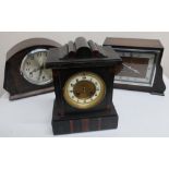 1930s Enfield Westminster chiming oak cased mantle clock, a 1930s Bentime oak cased striking