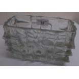 Whitefriars style rectangular art glass vase