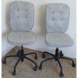 Pair of Ikea lillhojden highback swivel chairs (2)