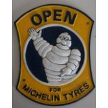 Painted cast metal Michelin Tires sign (27cm x 21cm)