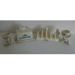 Lurpak collectables; toast rack, butter dish, and pair of egg cups (4)