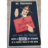 Ronald McNeill, 1950s advertising poster "Be prepared save time and trouble with a Book of Stamps"