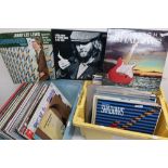 Collection of Jazz and other easy listening LP records in two boxes