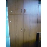 Schreiber laminate bedroom suite comprising: double door wardrobe with top box, dressing chest,