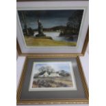 Ronald McNeill, 'Main Lodge Monikie', and other unframed watercolors of farm buildings, an