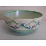 Clarice Cliff Nemesis Cloud pattern circular bowl, with printed marks for Newport Pottery Co.