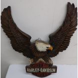 Harley-Davidson motorcycles composition eagle sign with painted detail (55cm x 45cm)